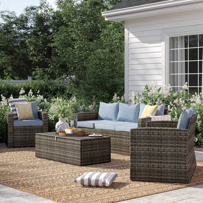 Sol 72 Outdoor™ Arlington Wicker/Rattan 7 Person Seating Group with